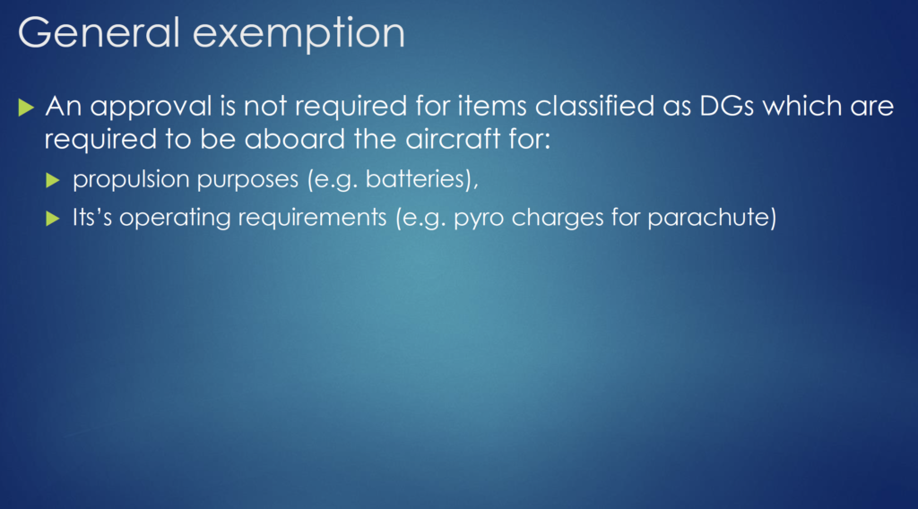 General exemption